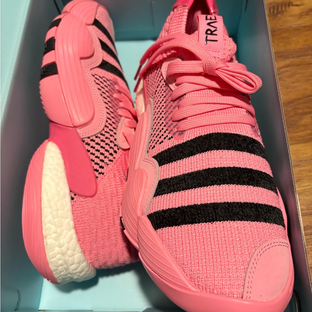 Adidas Kids Pink and Black Sneakers - Picture 3 of 5
